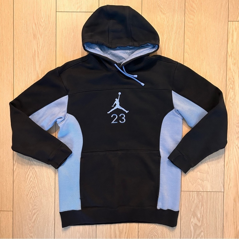 Vintage 2000s Jordan Jumpman 23 Hoodie Men's S Black Colorblock Fleece Athletic